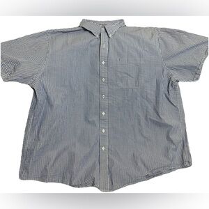 Brooks Brothers $109 Blue White Seersucker Washed Wavy Cotton Shirt Sz XXXL 3XL